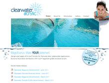 Tablet Screenshot of clearwateracrylic.com.au
